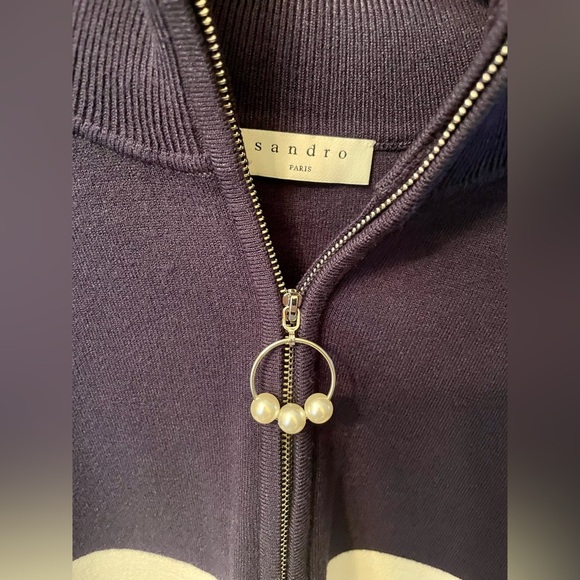 SOLD Sandro Knitwear with Pearl Zip - Picture 5 of 5